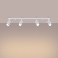 Projecteur de plafond blanc 4-flamme GU10 81 cm long...