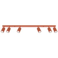Projecteur de plafond 6 flammes rouge GU10 117 cm de long...