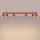 Projecteur de plafond 6 flammes rouge GU10 117 cm de long grand aluminium