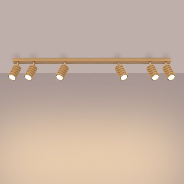 Lampe de plafonnier grande 117 cm de long 4-flamme GU10 en or Moderne