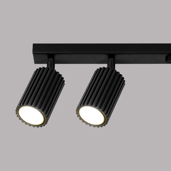Spot de plafond noir 117 cm long flamme GU10 orientable