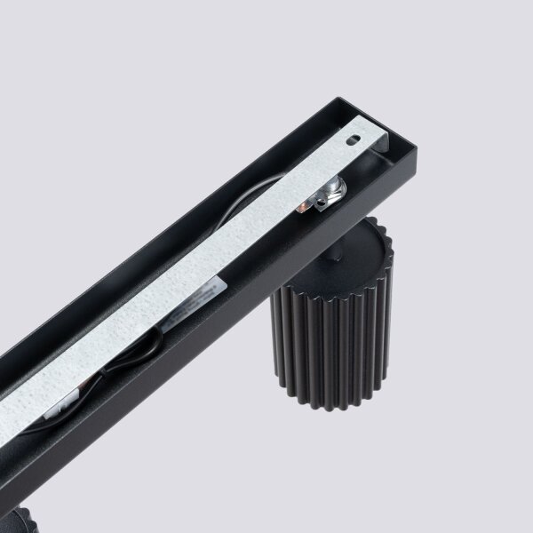 Spot de plafond noir 117 cm long flamme GU10 orientable