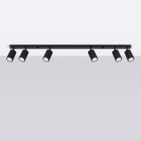 Spot de plafond noir 117 cm long flamme GU10 orientable