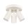 Lampe de plafonnier Moderne en crème Ø 19,5 cm orientable 3x GU10 Alu