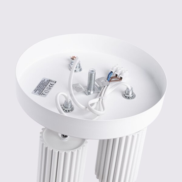Projecteur de plafond 3 flammes GU10 rond Ø 19,5 cm petit blanc BERTA
