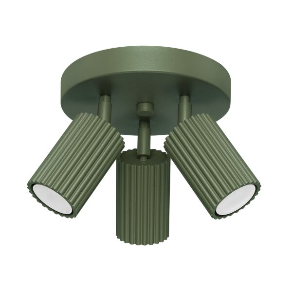 Spot de plafond Moderne rond Ø 19,5 cm petit vert 3x GU10