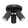 Lampe de plafonnier ronde 3 flammes GU10 noir Ø 19,5 cm petit Moderne