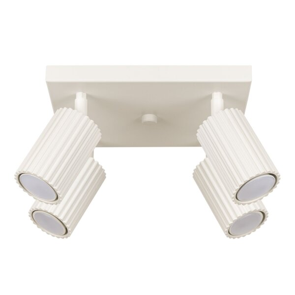 Projecteur de plafond 4 flammes GU10 L : 25 cm petit crème BERTA
