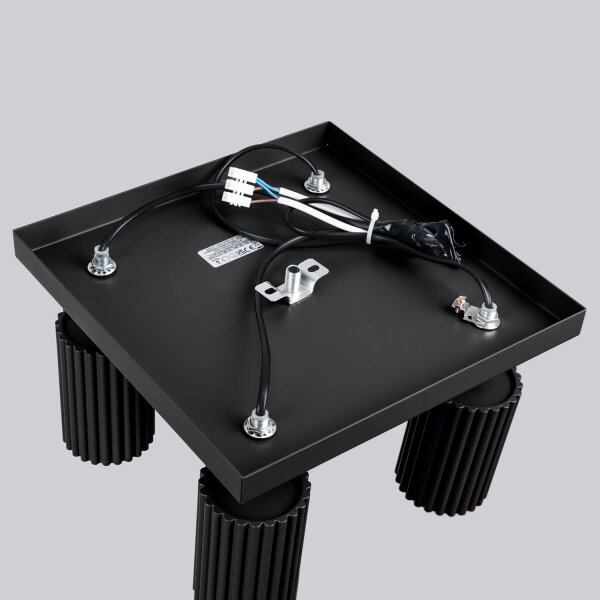 Lampe de plafonnier noir L : 25 cm petit orientable 4-flamme GU10