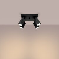 Lampe de plafonnier noir L : 25 cm petit orientable...