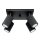 Lampe de plafonnier noir L : 25 cm petit orientable 4-flamme GU10