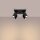 Lampe de plafonnier noir L : 25 cm petit orientable 4-flamme GU10