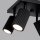 Lampe de plafonnier noir L : 25 cm petit orientable 4-flamme GU10