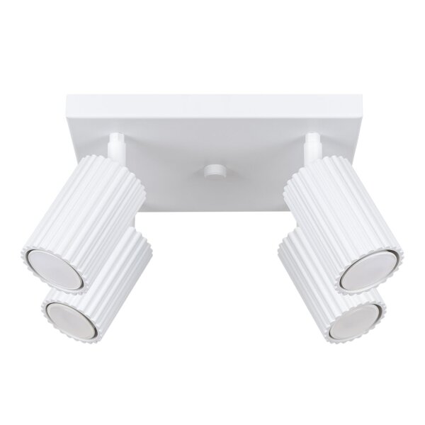 Projecteur de plafond 4 flammes GU10 L : 25 cm petit blanc Moderne