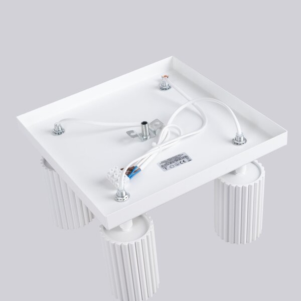 Projecteur de plafond 4 flammes GU10 L : 25 cm petit blanc Moderne