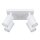 Projecteur de plafond 4 flammes GU10 L : 25 cm petit blanc Moderne