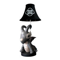 Adorable lampe de chambre denfant LED 58 cm Dragon Gris Noir