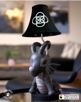 Adorable lampe de chambre denfant LED 58 cm Dragon Gris Noir