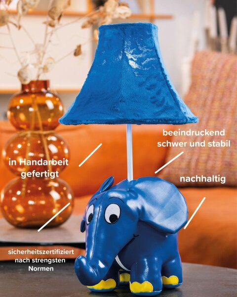 Lampe de table LED Sendung mit der Maus Elefant 47 cm vegan