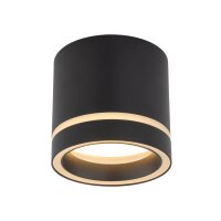 Lampe de plafonnier noir apparent Ø 8,5 cm petit...