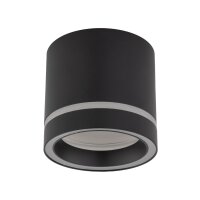 Lampe de plafonnier noir apparent Ø 8,5 cm petit...