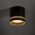 Lampe de plafonnier noir apparent Ø 8,5 cm petit métal