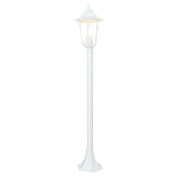 Lampadaire de jardin Blanc H:1,05m E37 Lanterne PARIS