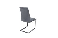 Chaise à bascule sans accoudoirs Gris Noir Tissu...