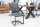 Chaise à bascule sans accoudoirs Gris Noir Tissu Métal