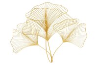 Décoration murale fer en or L : 90 cm Ginko...