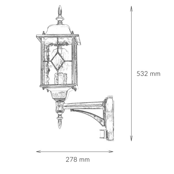 Lampe murale dextérieur avec détecteur de mouvement Design vintage