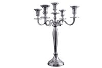 Bougeoir pour bougies à 5 branches en argent 40 cm...