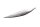 Coupe décorative argentée en métal 80 cm de long Design feuille