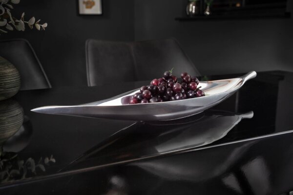 Coupe décorative en argent 40 cm petite en métal fait main