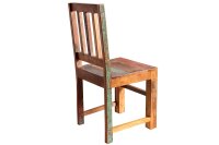 Chaise de salle à manger en bois multicolore...