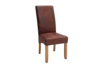 Chaise de salle &agrave; manger tissu bois sans...