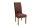 Chaise de salle à manger tissu bois sans accoudoirs brun style colonial