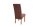 Chaise de salle à manger tissu bois sans accoudoirs brun style colonial