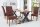 Chaise de salle à manger tissu bois sans accoudoirs brun style colonial