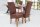 Chaise de salle à manger tissu bois sans accoudoirs brun style colonial