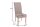 Chaise de salle à manger tissu bois sans accoudoirs brun style colonial