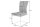 Chaise cantilever Marron Argent Tissu Métal Moderne Salle à manger
