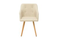 Chaise de salle à manger Tissu Bois avec...