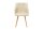 Chaise de salle à manger Tissu Bois avec accoudoirs Naturel Scandinave