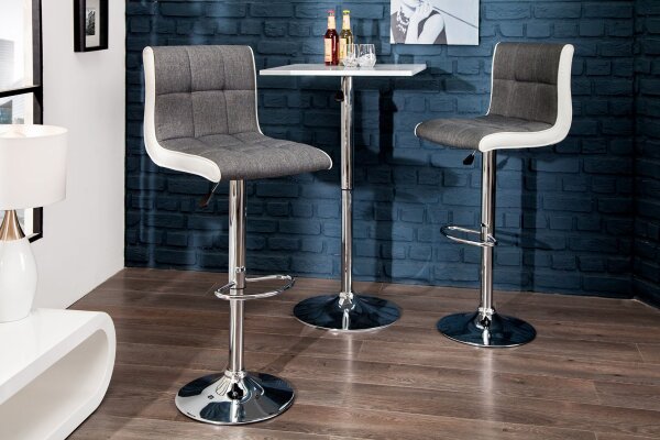 Chaise de bar réglable en hauteur Similicuir Tissu Métal Moderne