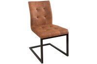Chaise à bascule Cognac Noir Tissu Métal...
