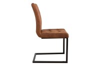 Chaise à bascule Cognac Noir Tissu Métal...