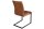 Chaise à bascule Cognac Noir Tissu Métal sans accoudoirs