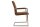 Chaise à bascule avec accoudoirs Tissu Acier inoxydable Marron Chrome
