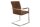 Chaise à bascule avec accoudoirs Tissu Acier inoxydable Marron Chrome
